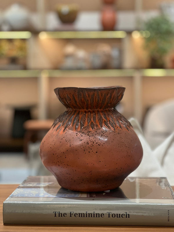 Orange Ceramic Vase Austin 270-628