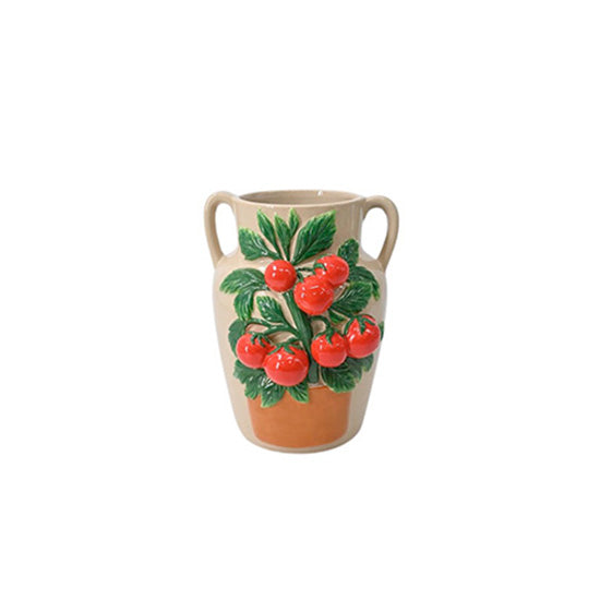 Beige Ceramic Vase Tomato 270-710