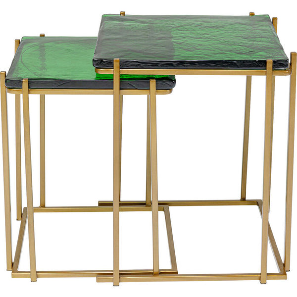 SIDE TABLE LAGOON GREEN 2SET