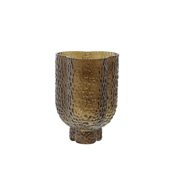 THREE LEAF VASE-BROWN B