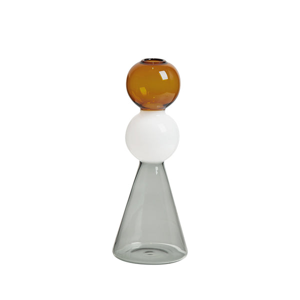 THREE-COLOR VASE WITH GRAY BOTTOM