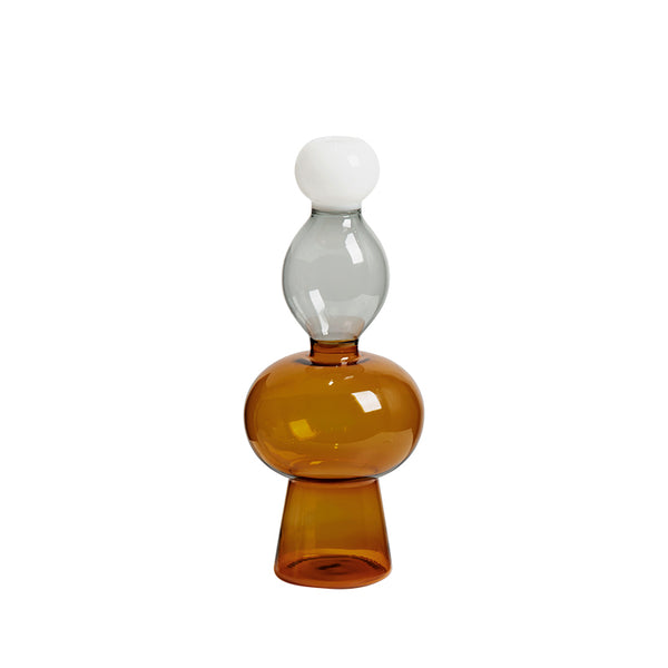 THREE-COLOR VASE WITH BROWN BOTTOM