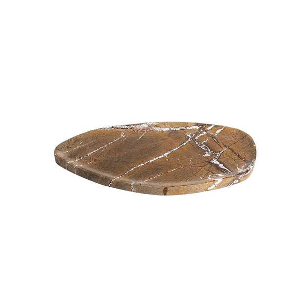 SHAPED STONE PLATC-COFFEE COLOR