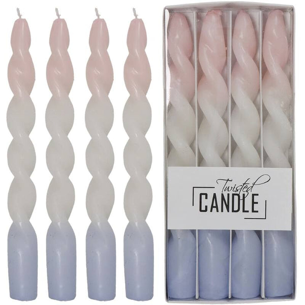 Drip Dinner Candle Spiral Brown KAL-0070