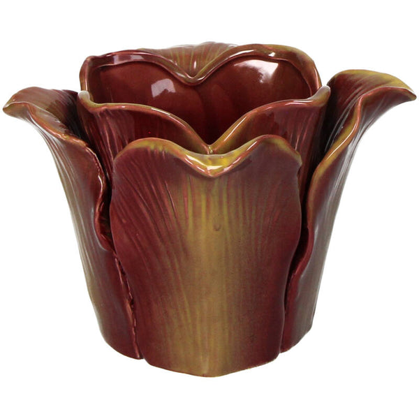 Planter Cabbage Stoneware Purple
