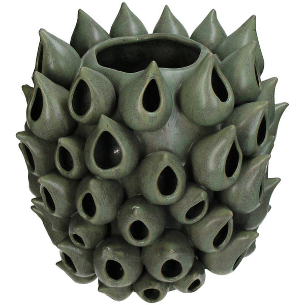 Vase Stoneware Green KAL-4695