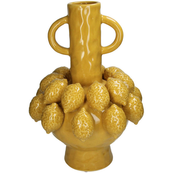 Vase Lemon Stoneware Yellow KAL-5272