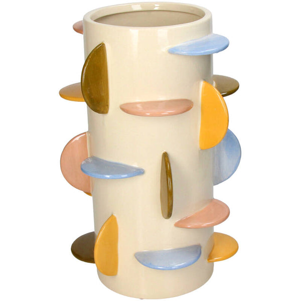 Vase Disks Stoneware Multi