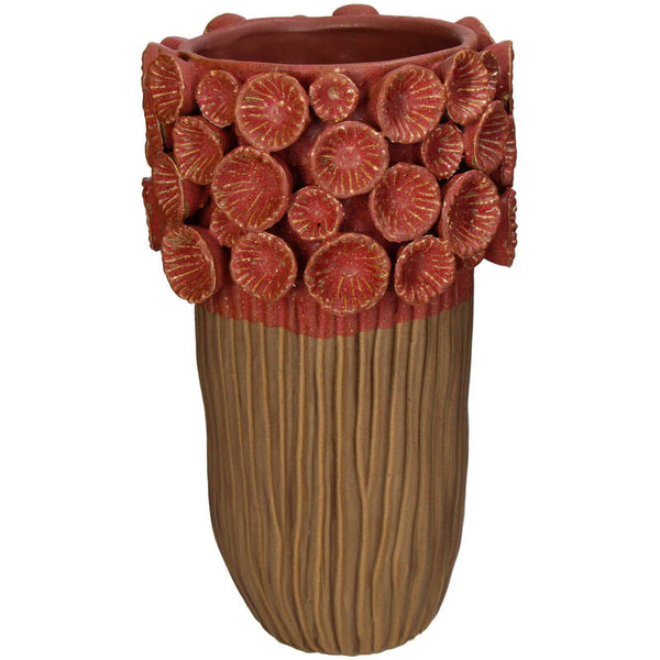 Vase Stoneware Burgundy