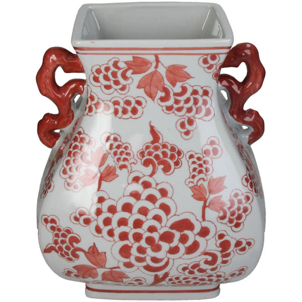 Vase Porcelain Red