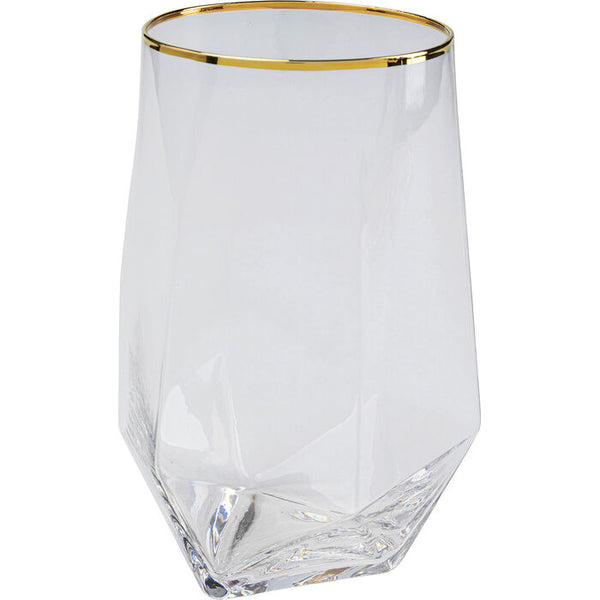 TUMBLER DIAMOND GOLD RIM