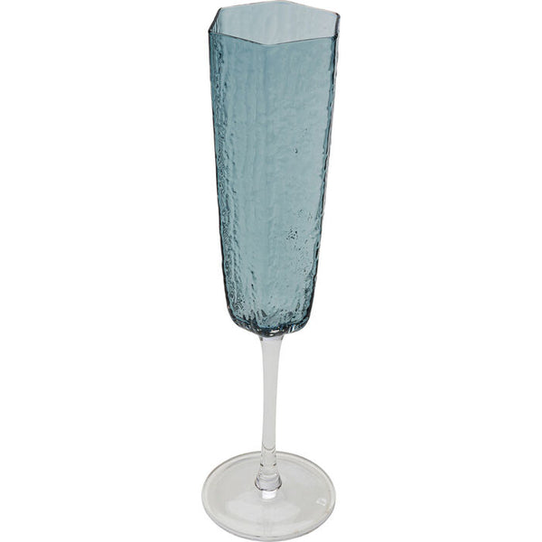 CHAMPAGNE GLASS CASCATA BLUE