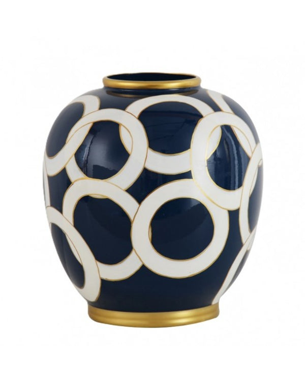Blue & White Ceramic Vase Corfou 155-640