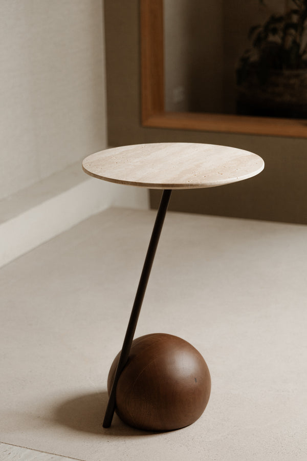 Mesa Lateral Domus Travertino Marrón MES.2561.0146